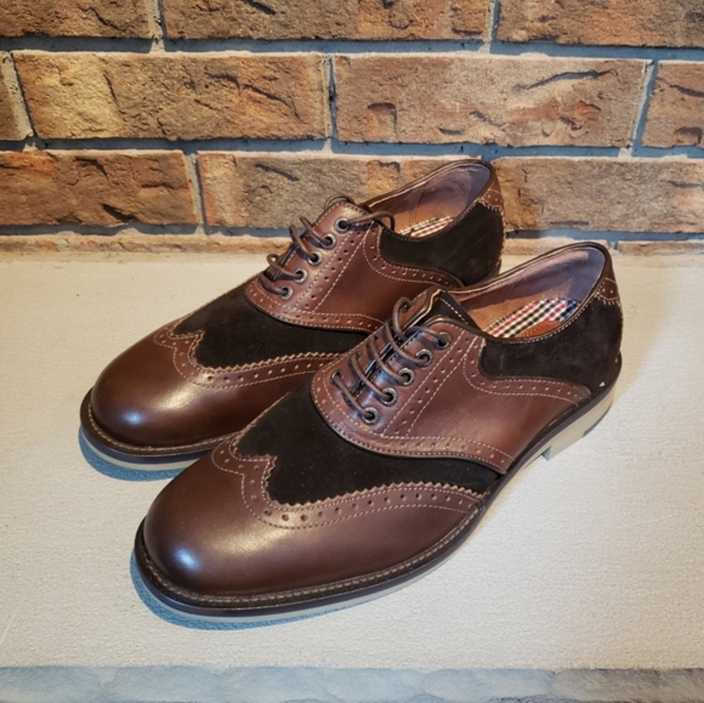 Johnston & Murphy Men Oxford Brown Shoes Size 8.5